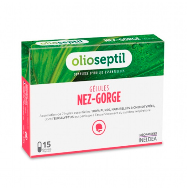 Preparado aceites esenciales nariz OLIOSEPTIL 15 cápsulas